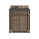 James Martin Bristol 30" Single Bathroom Vanity, Whitewashed Walnut