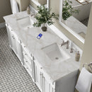 James Martin Bristol 72" Double Bathroom Vanity, Bright White