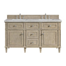 James Martin Lorelai 60" Double Bathroom Vanity, Whitewashed Oak