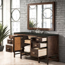 James Martin Addison 60" Single Bathroom Vanity, Mid-Century Acacia