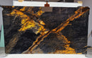 Explosion Blue Bookmatching Marble Slabs Polished - Full Truckload 1 slab front view backlit