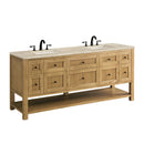 James Martin Breckenridge 72" Double Bathroom Vanity, Light Natural Oak