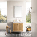James Martin Laurent 30" Dual Mount Single Bathroom Vanity, Light Natural Oak