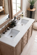 James Martin Bristol 60" Double Bathroom Vanity, Whitewashed Walnut