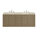 James Martin Chicago 72" Double Bathroom Vanity, Walnut Whisper