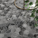 Henley 11.75" x 12" Natural Marble Mesh-Mounted Mosaic Tile 2" Hexagon-MSI Collection
