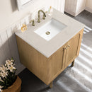 James Martin Laurent 30" Dual Mount Single Bathroom Vanity, Light Natural Oak