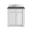 James Martin Bristol 30" Single Bathroom Vanity, Bright White