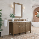 James Martin Brittany 60" Single Bathroom Vanity, Saddle Brown