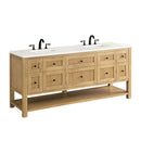 James Martin Breckenridge 72" Double Bathroom Vanity, Light Natural Oak