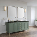 James Martin Chicago 72" Double Bathroom Vanity, Smokey Celadon