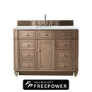 James Martin Bristol 48" Single Bathroom Vanity, Whitewashed Walnut
