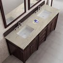 James Martin Brittany 72" Double Bathroom Vanity, Burnished Mahogany