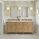 James Martin Lorelai 72" Double Bathroom Vanity, Light Natural Oak