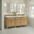 James Martin Lorelai 72" Double Bathroom Vanity, Light Natural Oak