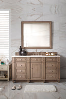 James Martin Bristol 60" Single Bathroom Vanity, Whitewashed Walnut