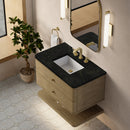 James Martin Allamari 36" Floating Single Bathroom Vanity, Dune Mist