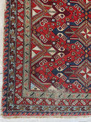 Fine Antique Natural Dyes Caucasian Soumak Area Rug 73''x91''