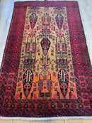 Fine Vintage Wool Baluch Rug 6x4 ft
