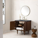 James Martin Amberly 36" Dual Mount Single Bathroom Vanity, Mid-Century Walnut