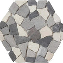 Flat Gray Natural Pebble Mosaics 9 7/8x11 7/8