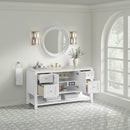 James Martin Breckenridge 60" Single Bathroom Vanity, Bright White