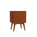 Flynn Mid-Century Nightstand, Chestnut Mahogany