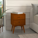 Flynn Mid-Century Nightstand, Chestnut Mahogany