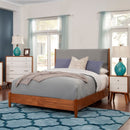 Flynn Panel Bed, Chestnut/Grey