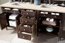James Martin Brittany 72" Double Bathroom Vanity, Burnished Mahogany