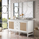 James Martin Addison 60" Double Bathroom Vanity, Glossy White