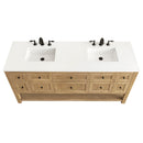 James Martin Breckenridge 72" Double Bathroom Vanity, Light Natural Oak