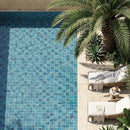 Forest Blue Anti Slip 1x1 Glass Mosaics 12x12