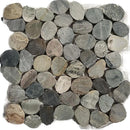 Fossil Blue Earth Tan Natural Pebble Mosaics 12x12