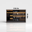 Altus · Office Library Wall Shelves w/ Integrated Lighting