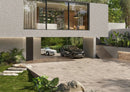 Frontier20 Travertine Cross Cut Silver Mix + Look Porcelain Pavers 24x48