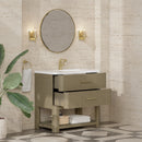 James Martin Lucian 36" Single Bathroom Vanity, Pebble Oak