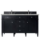 James Martin Brittany 60" Double Bathroom Vanity, Black Onyx