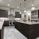 fume gray marble tile 12x24 polished kitchen floor countertop island on a modern kitchen floor