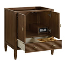 James Martin Myrrin 30" Single Bathroom Vanity, Mid-Century Walnut