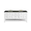 James Martin Breckenridge 72" Double Bathroom Vanity, Bright White