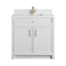 James Martin Bellshire 36" Single Bathroom Vanity, Bright White