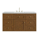 James Martin Laurent 48" Dual Mount Single Bathroom Vanity, Honey Oak
