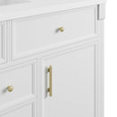 James Martin Bellshire 120" Single Bathroom Vanity, Bright White