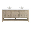 James Martin Breckenridge 72" Double Bathroom Vanity, Whitewashed Oak