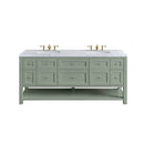 James Martin Breckenridge 72" Double Bathroom Vanity, Smokey Celadon