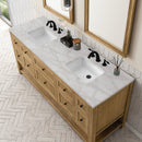James Martin Breckenridge 72" Double Bathroom Vanity, Light Natural Oak