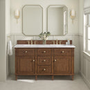James Martin Lorelai 60" Double Bathroom Vanity, Mid-Century Walnut