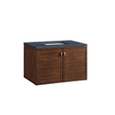 James Martin Amberly 36" Dual Mount Single Bathroom Vanity, Mid-Century Walnut