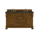 James Martin Brookfield 60" Double Bathroom Vanity, Honey Oak